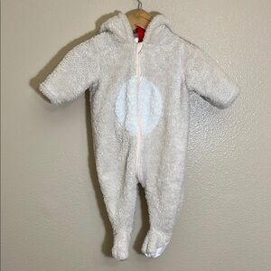 Young Original Cozy Fleece Cream Hooded Baby Bunting